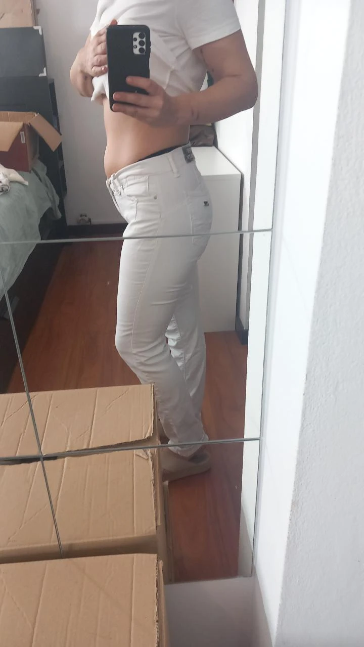 Jean blanc élastique Miss Sixty - Taille M/38 | Calças brancas de ganga elástica – photo 11
